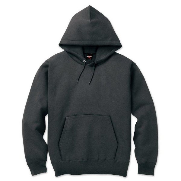 裏起毛 プル パーカー XXLサイズ チャコールグレー 12.5oz ヘビーウェイト 綿混 コットン混 保温力抜群 男女兼用 プルオーバー