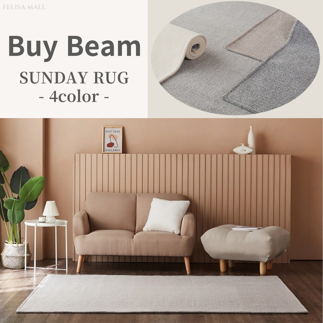 [Buy Beam] SUNDAY RUG 4カラー 【サイズ選択可能】 春夏秋冬用 人気 韓国ラグ