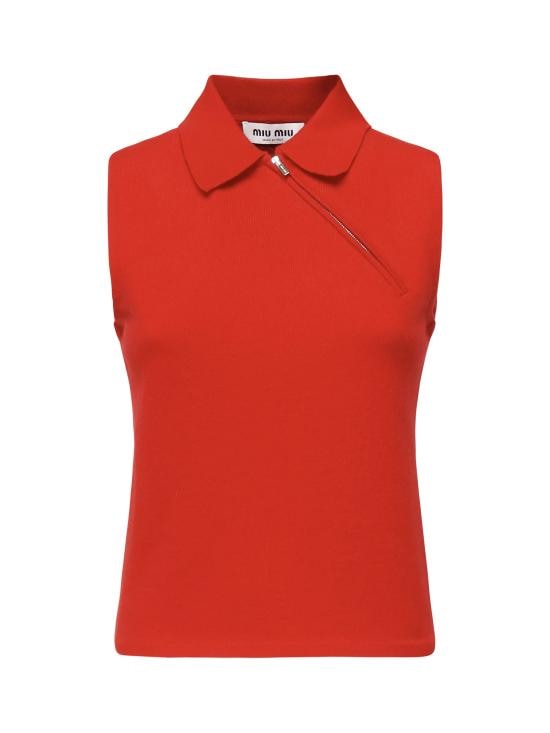 MIU MIU Women Polo Shirts MML00D 18A9F0011 Red