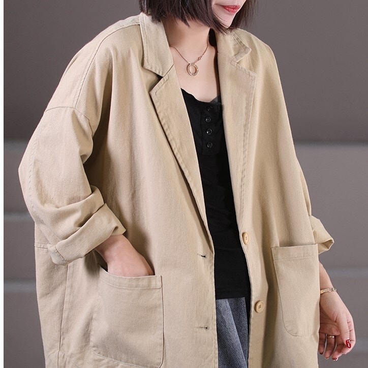 アウター ジャケット ミディアム丈 ミドル丈 袖あり 長袖 襟付き ポロカラー 薄め かわいい きれいめ シンプル カジュアル 大人 上品 おしゃれ お洒落 かっこいい 大人可愛い 大人女子 こなれ感