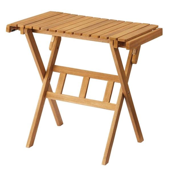 ロールトップハイテーブル S 約W70xD40xH64cm ブラウン 収納袋付 組立品