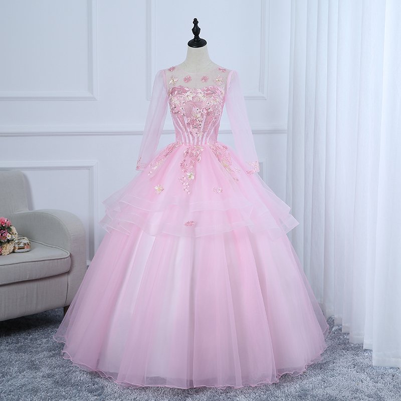 ロングドレス 演奏会 安い カラードレス 花嫁 結婚式 ピンク フラワー イブニングドレス 二次会