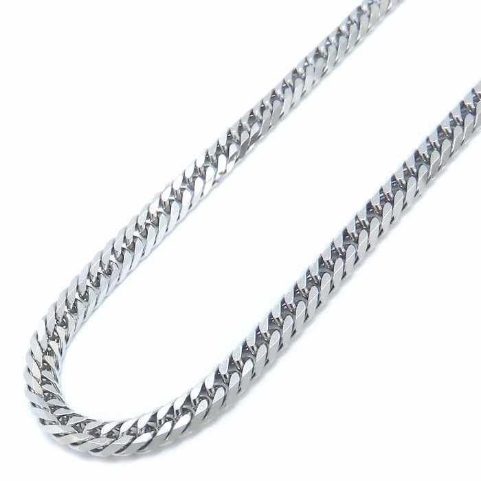 喜平ネックレス Pt850プラチナ レディース 6面 ダブル 40cm 12.9g/76282【中古】 67,760円