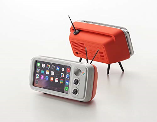レトロ型iPhone対応スマートフォンドック 66s78 カラー: ポップレッド