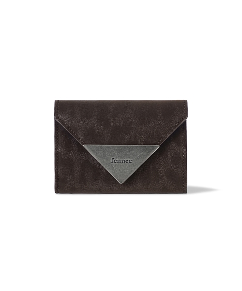 【FENNEC】 MATT TRIANGLE WALLET - LEOPARD BROWN 財布 正規品