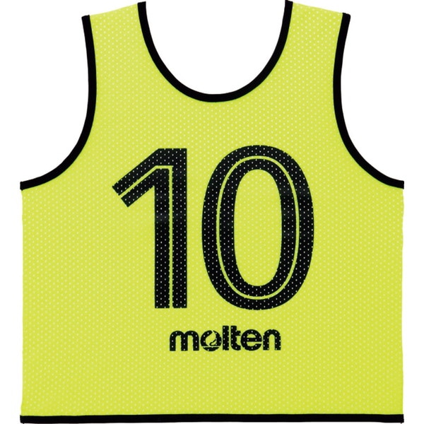 モルテン molten ゲームベスト GVジュニア10枚セット 蛍光イエロー GS0112KL ジュニア ボーイズ