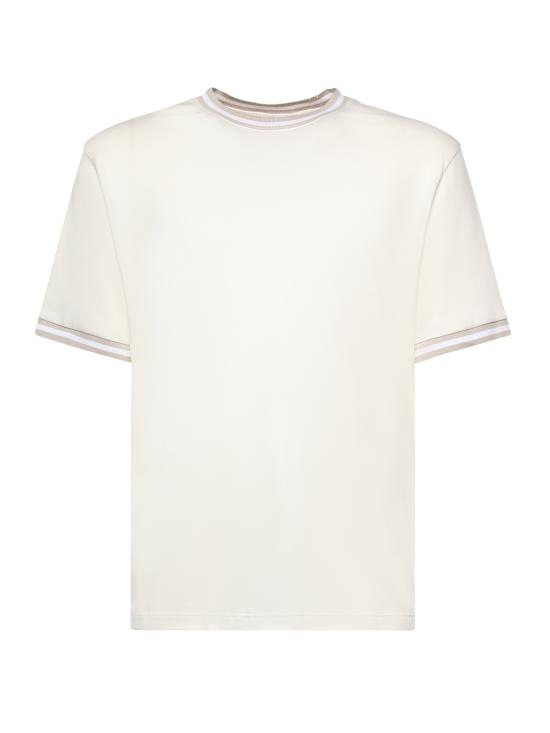 ELEVENTY Men T-Shirts M75TSHM13TES0M291 010301 White taupe