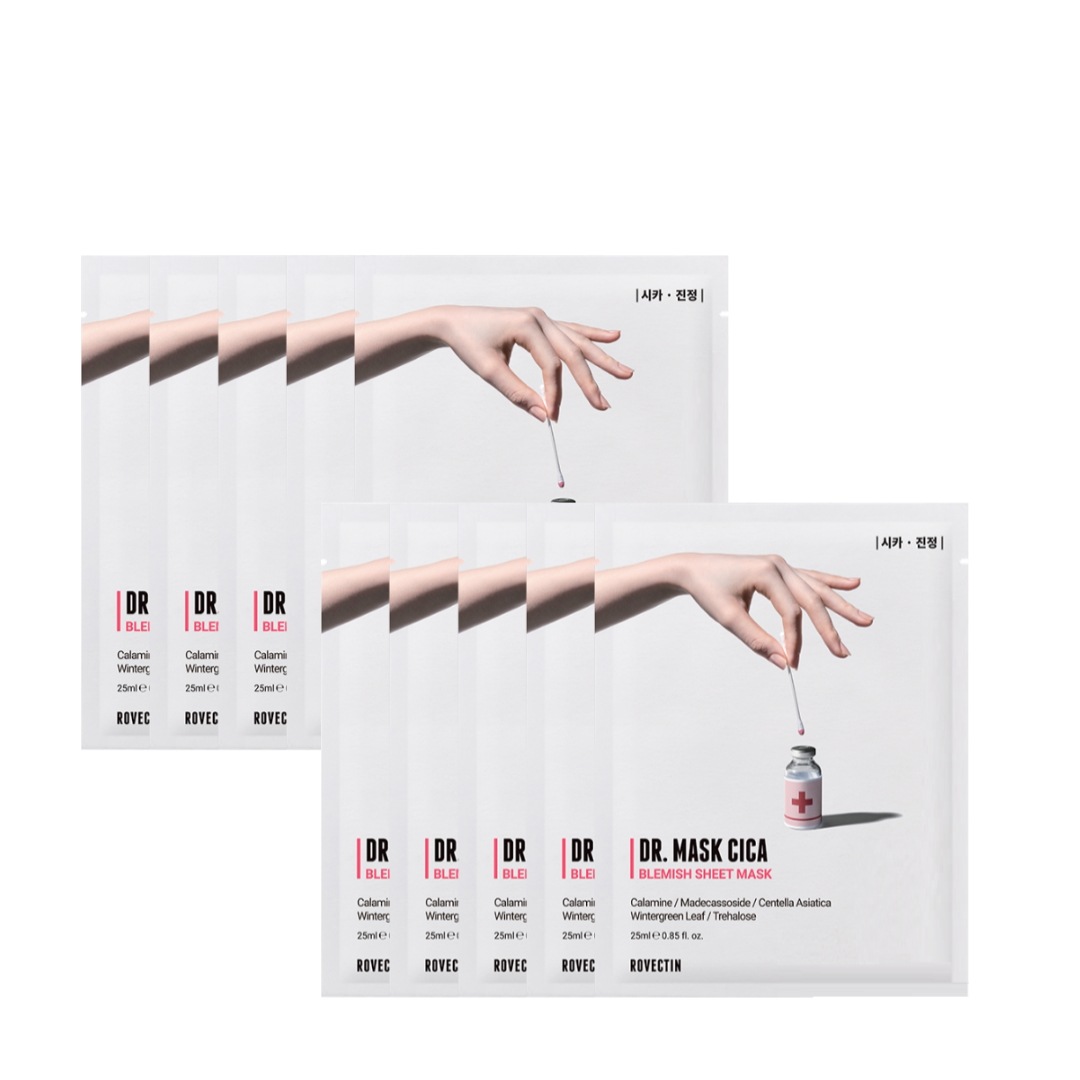 [緊急鎮静/跡ケア/25ml X 10枚] シカ鎮静マスクパック [25ml x 5枚入]x2set/ 計10枚