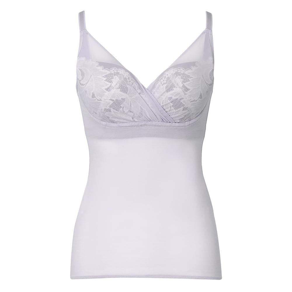 [ブラデリス ニューヨーク] ノンワイヤー補整ブラキャミ 綿さらタッチ!ナチュラルフィットブラキャミ25 ラベンダーグレー L