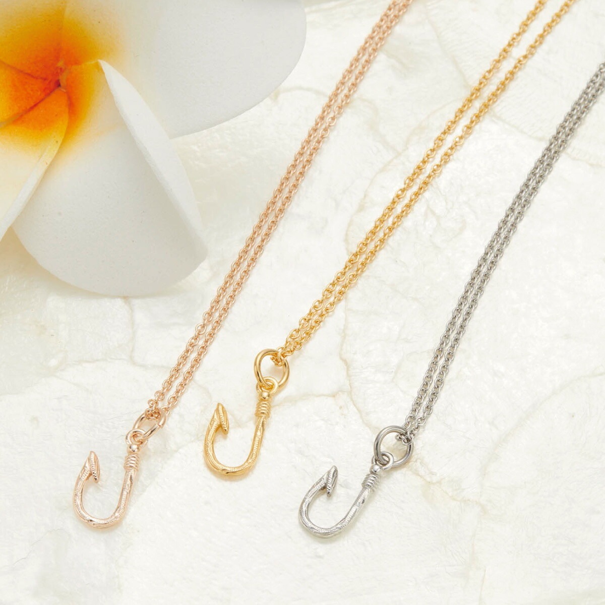 ネックレス サージカルステンレス製 ハワイアンジュエリー フィッシュフック 釣り針 5,442円
