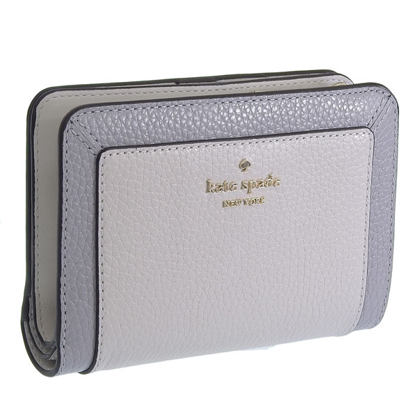 ケイトスペード kate spade レディース 二つ折り財布 グレー アウトレット ki834-020