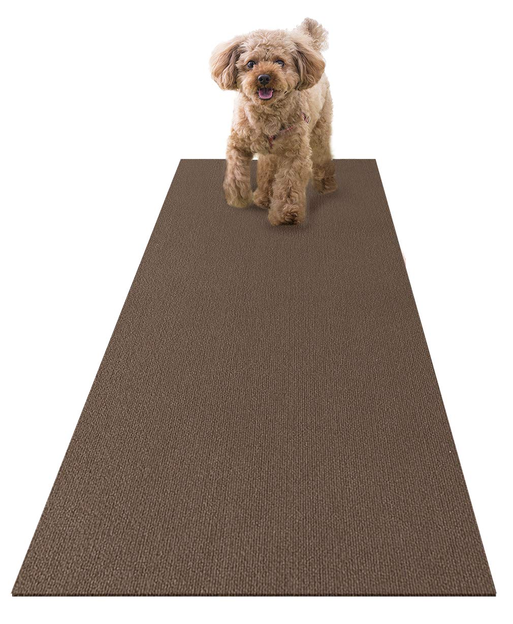 サンコー おくだけ吸着 獣医師推奨 ペット用 床保護マット 60×240cm ブラウン BR ロングマット 汚れ防止 【日本製 撥水 消臭 洗える ハサミでカット可】 KM-60