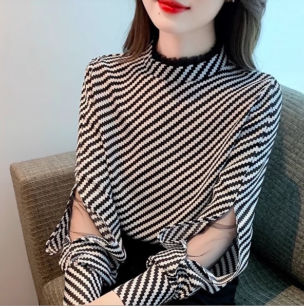 トップス ブラウス 長袖 ハイネック かわいい 大人可愛い カジュアル 上品 おしゃれ 大人女子 ラブリー キュート ガーリー フォーマル 美容師 メイクアップアーティスト ネイリスト