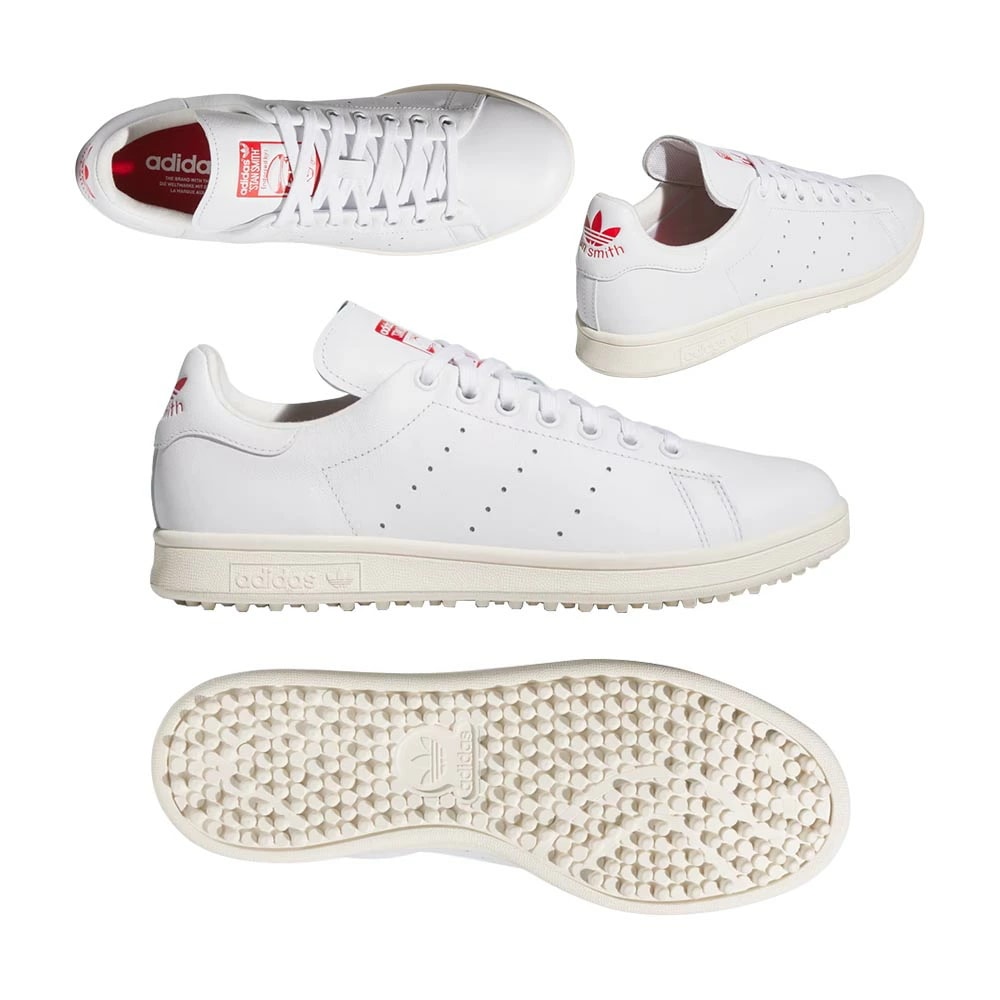 スタンスミス スパイクレスシューズ JH6155 クラウドホワイト/スカーレット/オフホワイト 2025