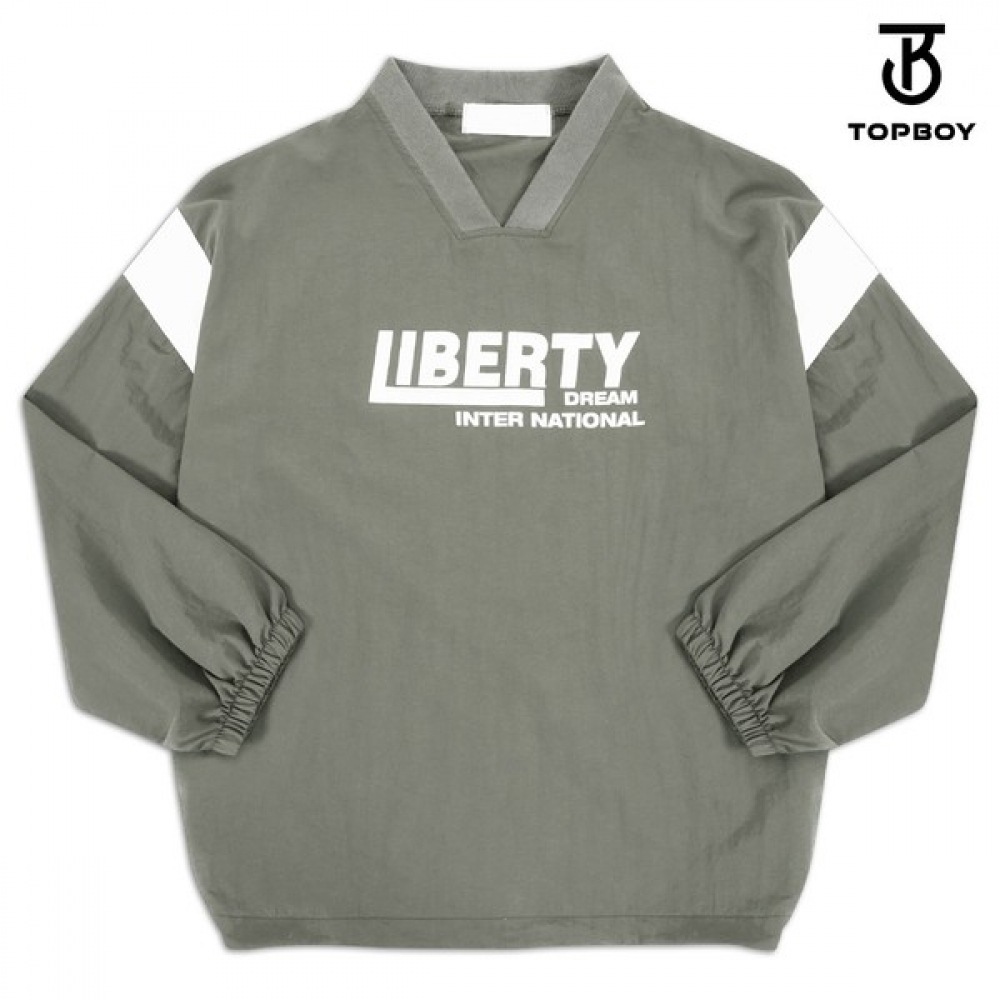 (TOPBOY) リバティーオーバーフィットウィンドブレーカースウェットシャツ (PN033)