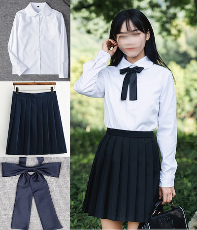 [Qoo10] プリーツスカート スクールシャツ 学生服 : レディース服