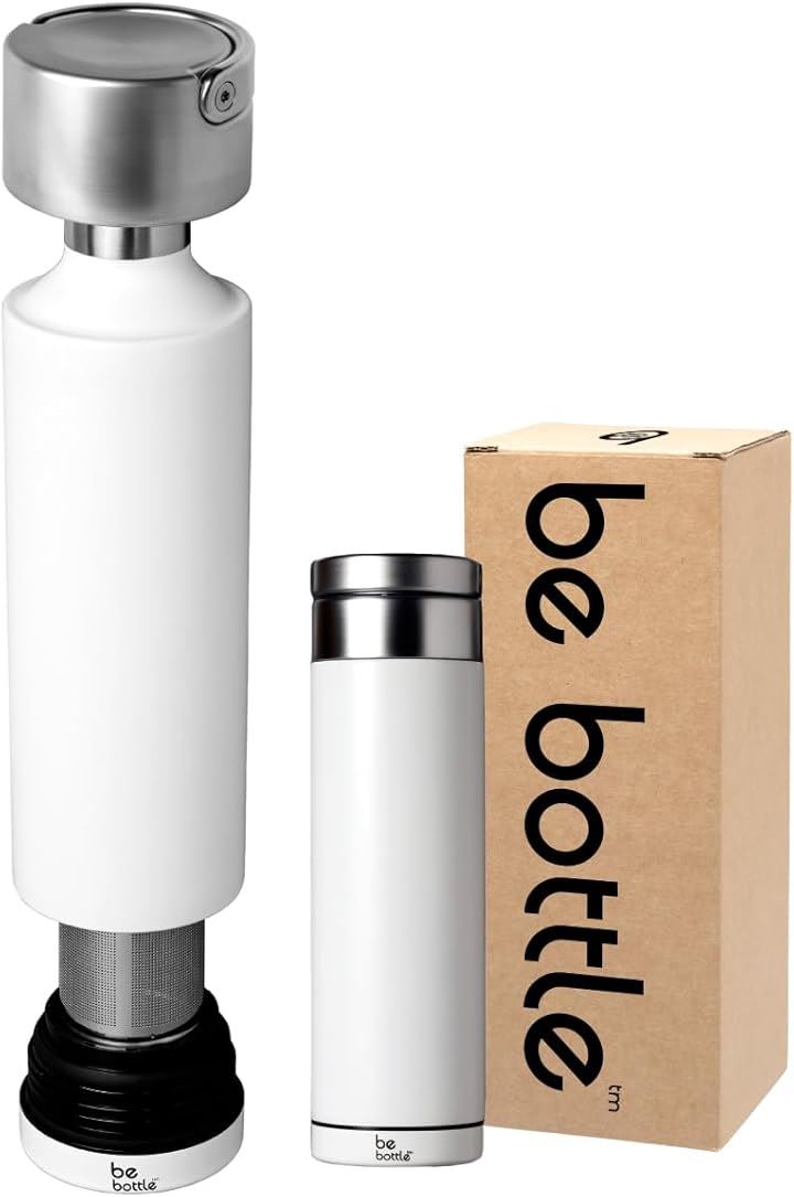 18oz 茶こし付 保冷 保温 真空断熱 1本(白色, 498 ml)