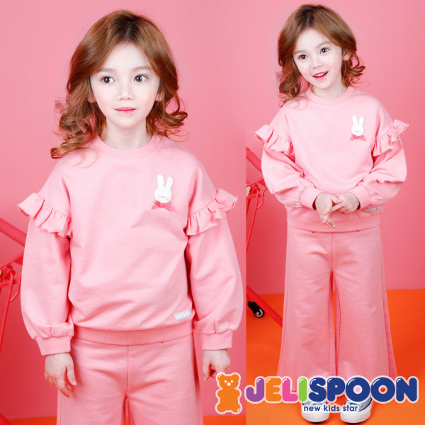 HITかわいいラビットフリルパンツ上下セット/子供服