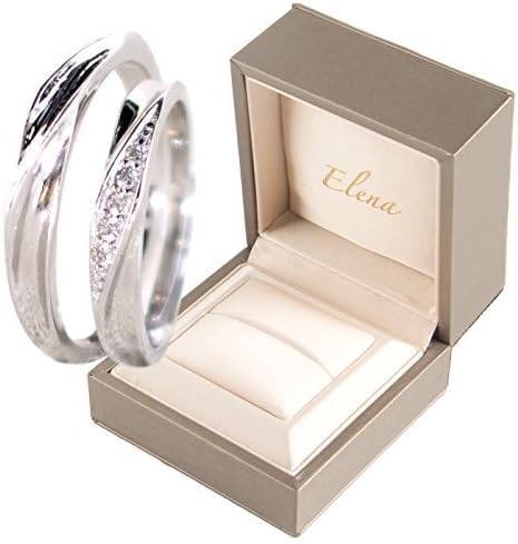 [Veritamore.] Elena ペアリング 指輪 フリーサイズ シルバー925(プラチナコーティング) 金属アレルギー対応 CZダイヤ カップル 婚約 結婚 人気 お揃い プレゼント 専用BO