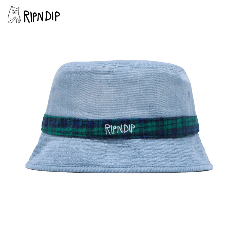 リップンディップ The Echo Denim Bucket Hat Navy バケットハット バケハ 帽子