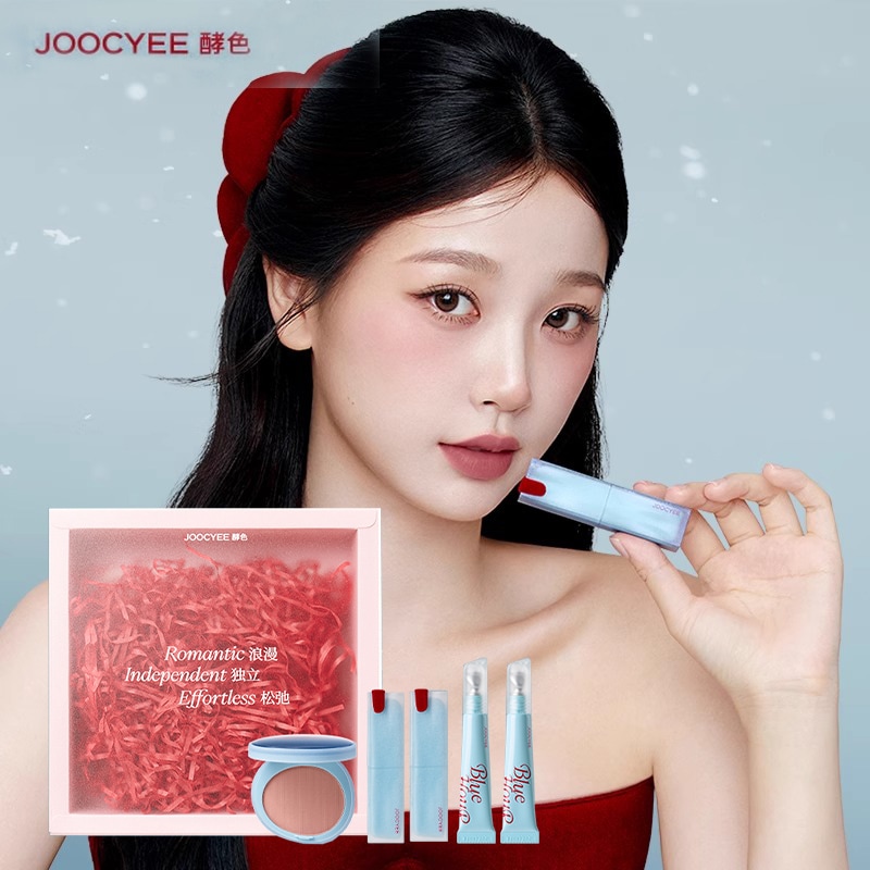 【クリスマスセット】【冬季限定】クリスマス プレゼント 3点セット リップバーム/マットリップ/チーク 保湿 ツヤ リップケア ティント 超かわいい ギフトボックス 誕生日プレゼント コスメセット