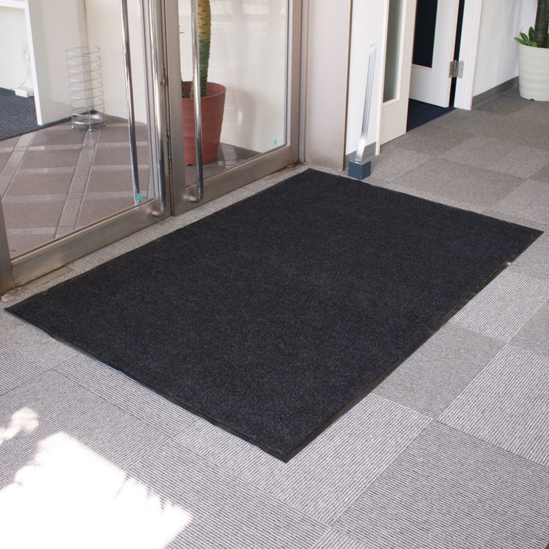 Funderful 業務用玄関マット(屋内用) 120×180cm ブラック 【 玄関マット 屋外 インテリア雑貨 敷物 掃除道具 エクステリア フロアマット 清掃用品 インテリアマット ドアマット玄関マット