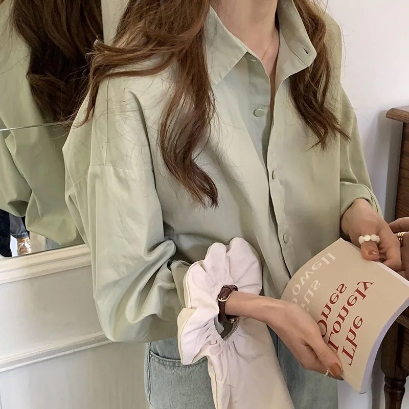 カラーシャツ トップス シャツ ブラウス レディース 長袖 襟付き 前開き かわいい 大人可愛い きれいめ シンプル 上品 おしゃれ こなれ感 メンズライク クール モード系 フォーマル ラブリー キ