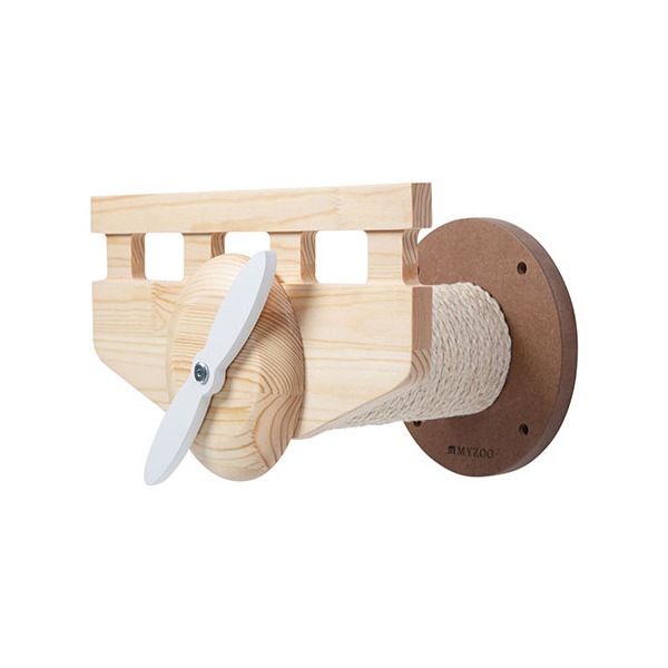 八幡ねじ MYZOO(マイズー) 飛行機ステップ爪とぎプレイン