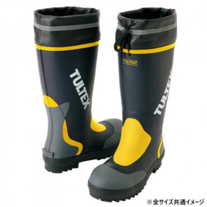 アイトス 4702 安全ゴム長靴 ネイビー×イエロー 25.5cm