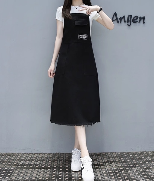 デニムサスペンダードレス レディース スカート ワンピース サロペット オールインワン つなぎ デニム ジーンズ ジャンパースカート デニムスカート ロングスカート ジャンプスーツ 膝下 ロング