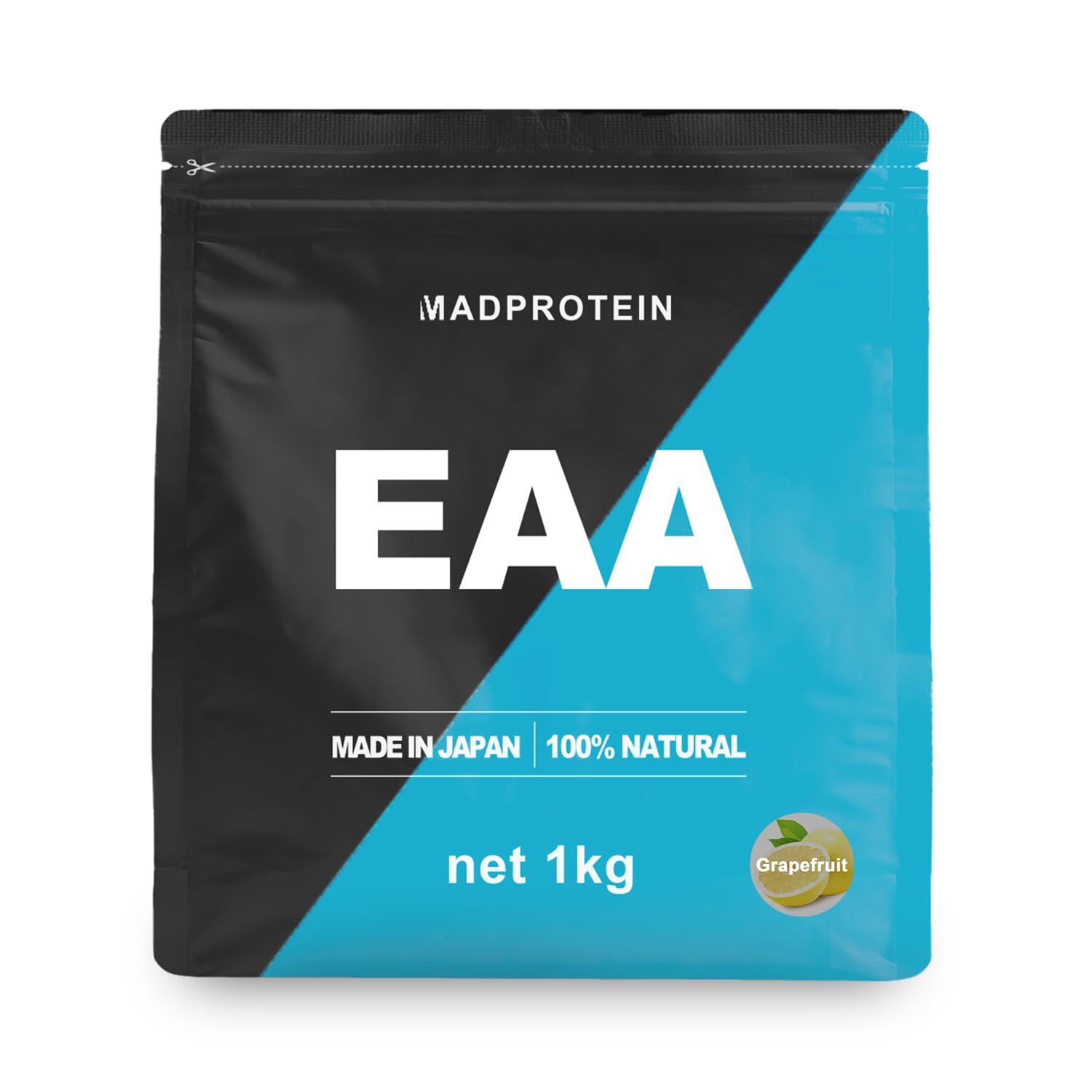 MAD PROTEIN(マッドプロテイン) EAA 人工甘味料不使用 オールインワン 国内製造 選べる12種類 (グレープフルーツ,1kg)