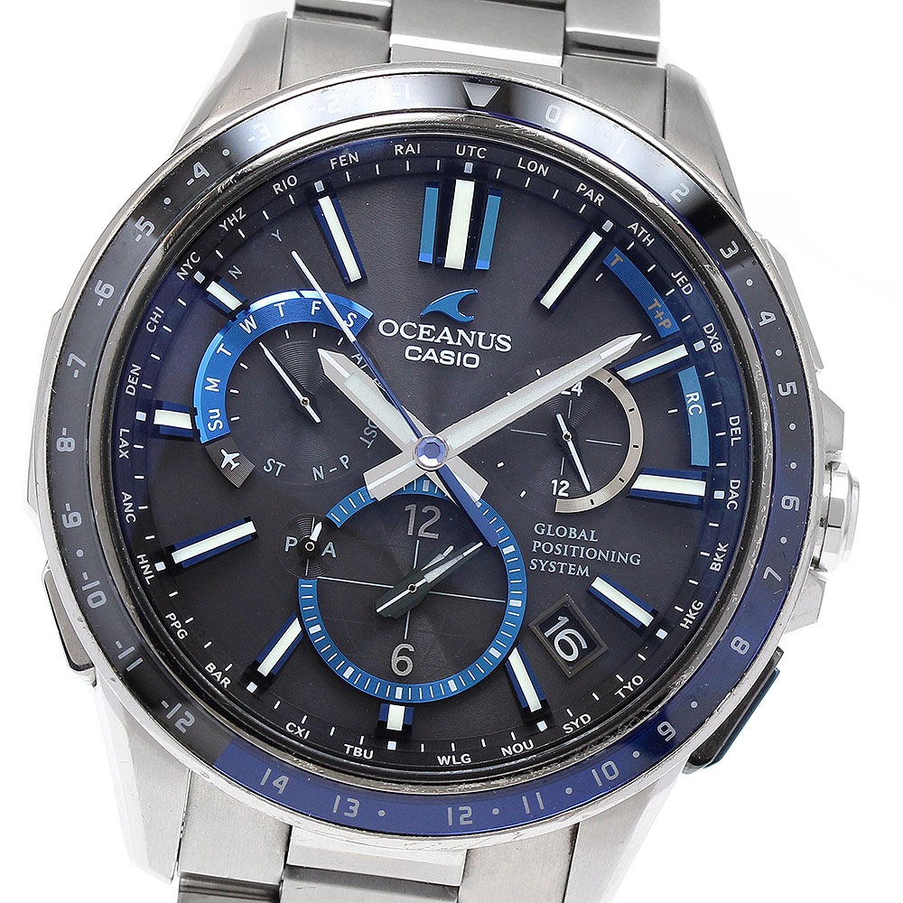 カシオ CASIO OCW-G1100-1AJF オシアナス ソーラー電波 メンズ 保証書付き_900078【中古】 47,400円