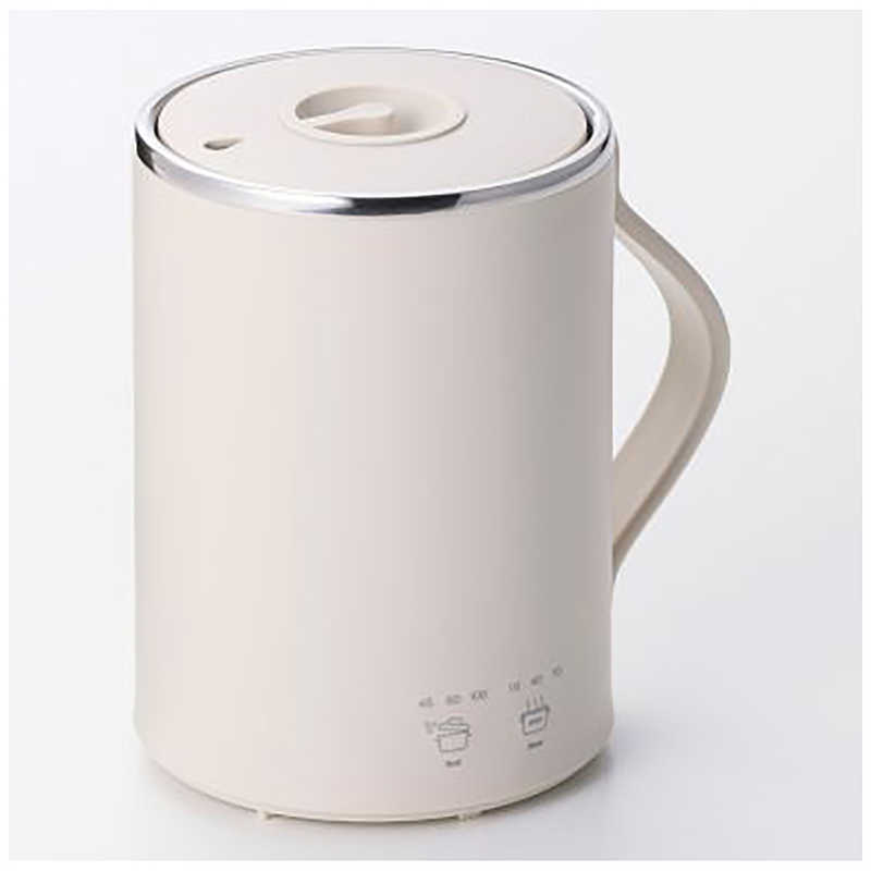 テスコム　マグカップ型 電気鍋 小型 350ml 1人用 旅行/出張/自宅/オフィス用 卓上調理 湯沸かし 保温 煮込み Cook Mug ベージュ　TGM20A-C