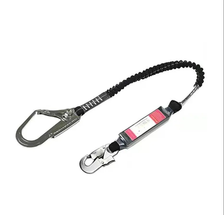 新規格 胴ベルト型用ランヤード 墜落制止用器具 安全帯 墜落制止用器具 胴ベルト型 新規格適合 フルハーネス用 ランヤード一丁掛け伸縮式蛇腹ロープ 伸縮式ランヤード ランヤード 1丁掛け 新規格96
