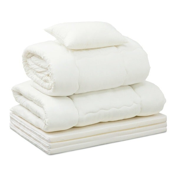 KFS-R-M10Sアッシュ/ホワイト マットレス付き布団10点セット メーカー直送