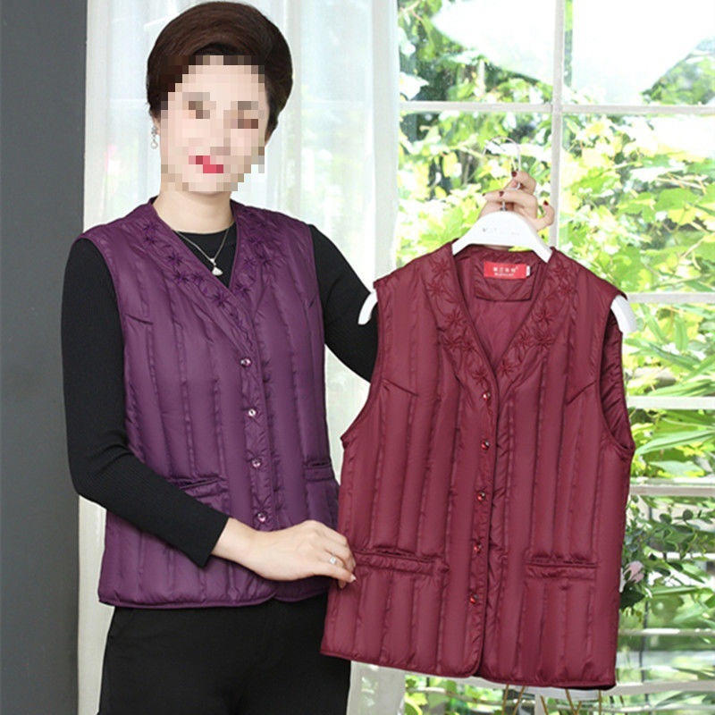 軽量 ダウンベスト レディース 新作 ママ 白ダウン ベスト インナーダウン 目玉商品 超人気 ミドルエイジ ダウンジャケット 保温 冬