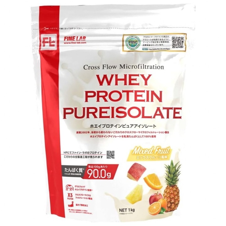 ファインラボ ホエイプロテイン ピュアアイソレート ミックスフルーツ風味 1kg WPI