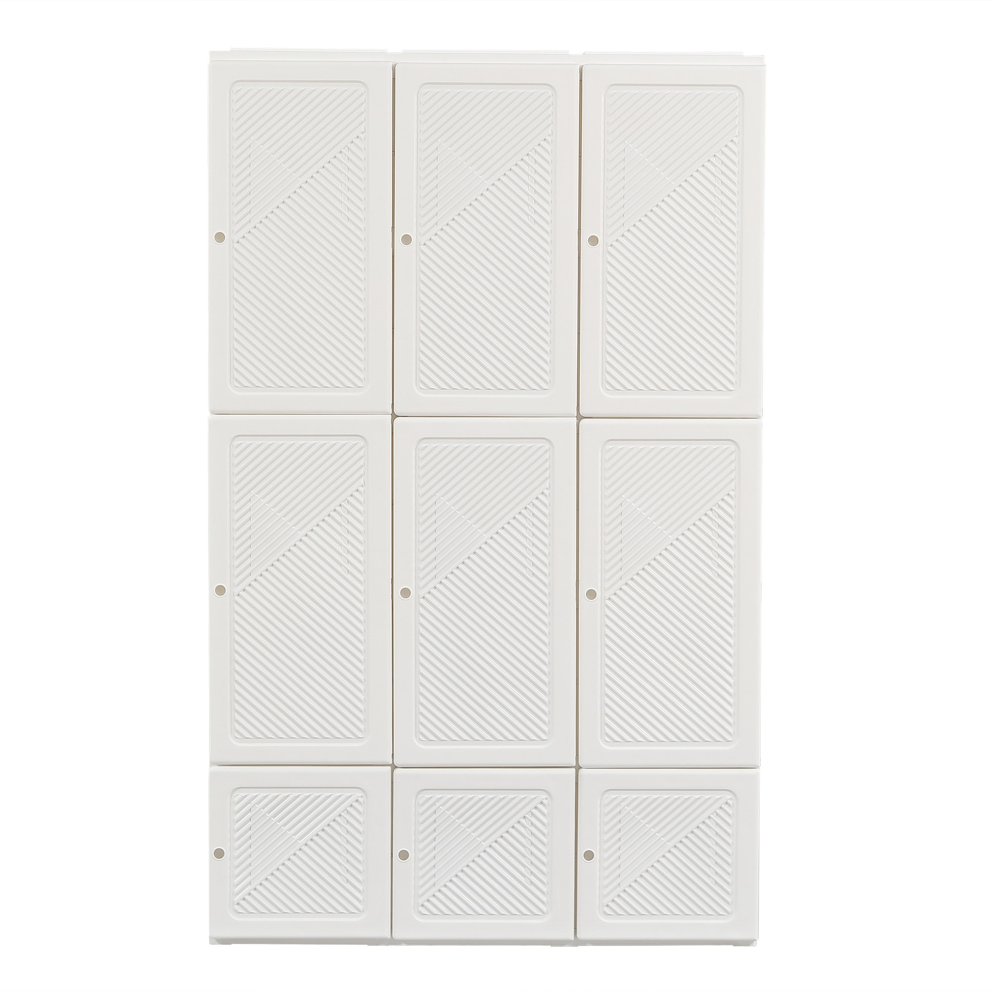 119【幅104*高さ170cmホワイト扉】ワードローブ クローゼット 一体折りたたみ式 収納 扉付き 洋服ダンス ハンガーラック 簡単組立 大容量 衣類 雑物 防塵 省スペース 高耐荷重 新生活 お