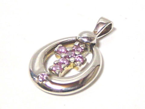 FREE STYLEfsp565e CZクロスフリースタイルペンダントst/シルバーアクセサリーst