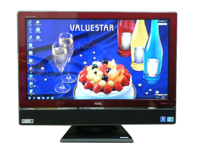 NEC デスクトップパソコン 中古パソコン VW770/W レッド デスクトップ 一体型 本体 Windows7 Core i5 ブルーレイ 地デジ/BS/CS 4GB/1TB 送料無料 中古