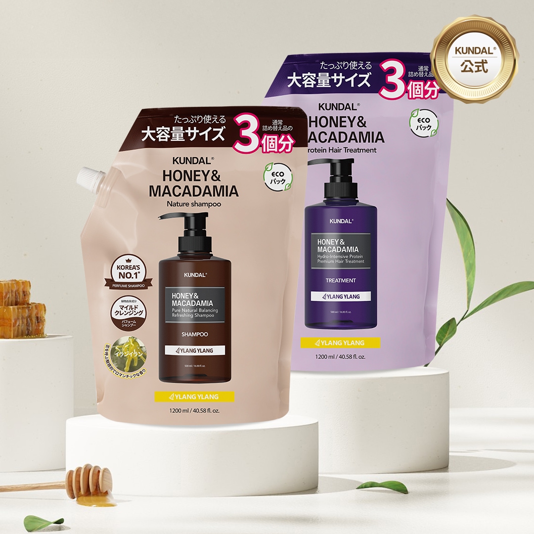 Qoo10] Kundal 【公式】大容量 2400ml シャンプー : ヘア