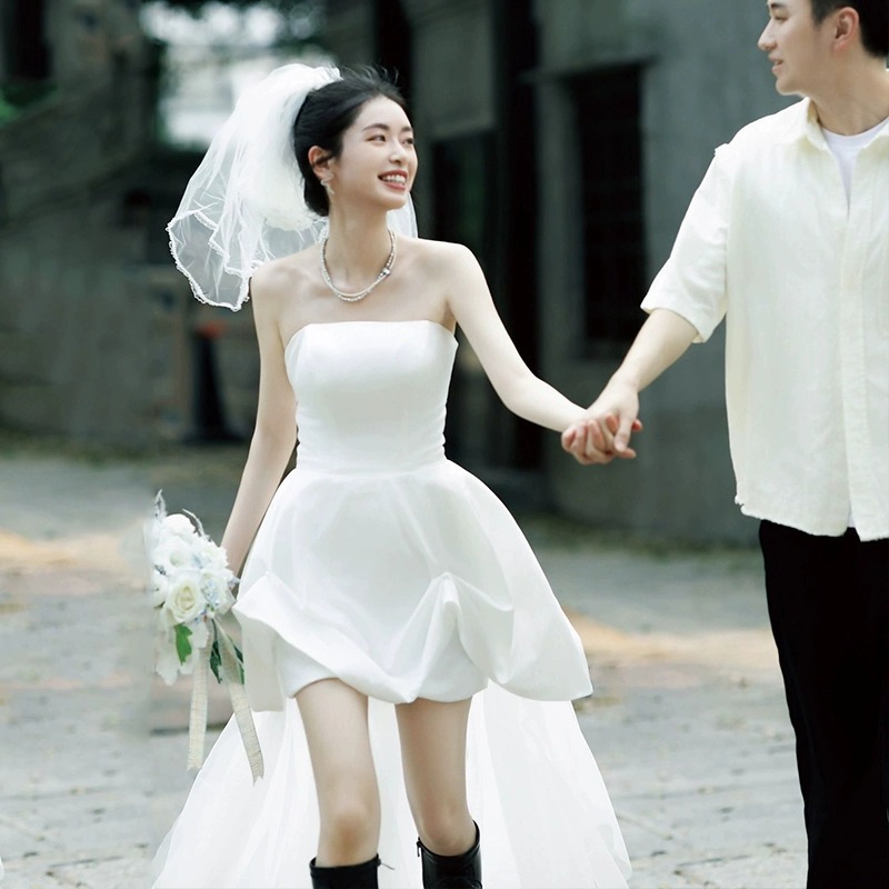 【今恋】ウェディングドレス 白 結婚式 花嫁 サイズオーダーメイド可能 成人式 お呼ばれ ウェディング 演奏会 二次会 パーティードレス 前撮り ワンピース ロングドレス メガ割 5