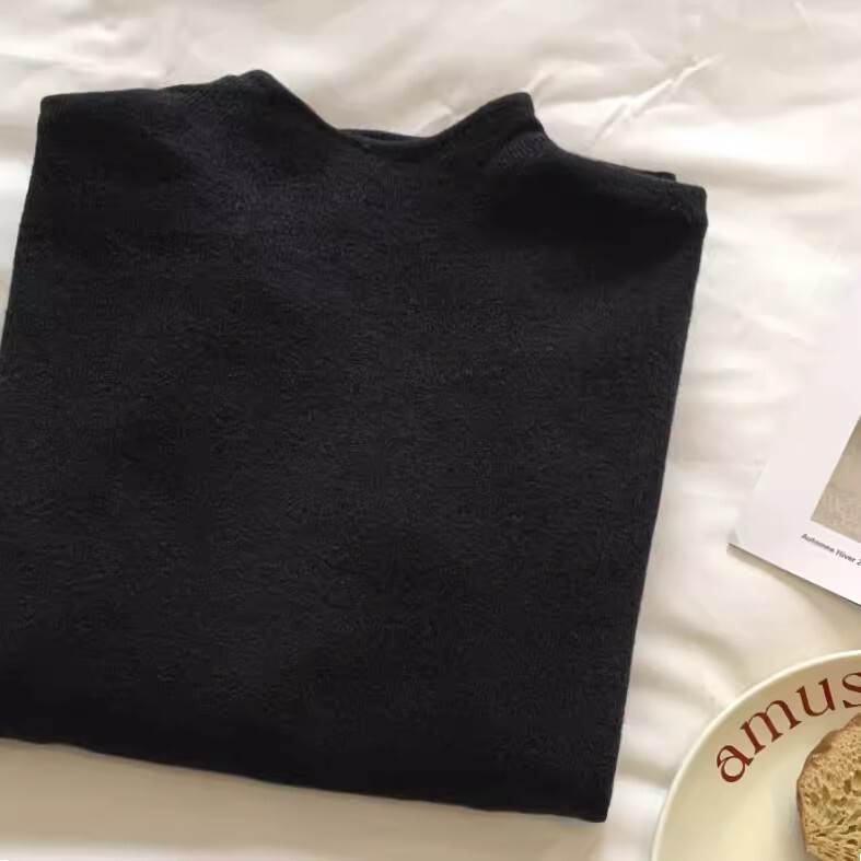 クーポン有トップス ニット セーター 長袖 ハイネック ボトルネック スリム タイト 細身 ブラック ホワイト XS SS S M L XL LL 学校 職場 バイト イベント リゾート 旅行 ホテル