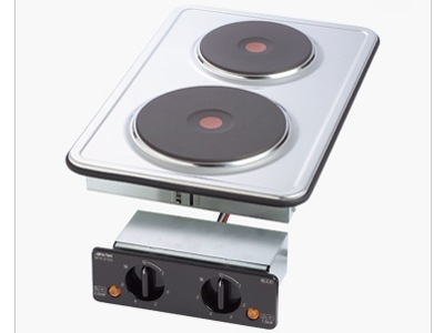 調理器具 サンカコウギョウ SPH-212S プレートヒーター 2口 200V モダンスタイル プレートヒーターシルバー 安全機能付き