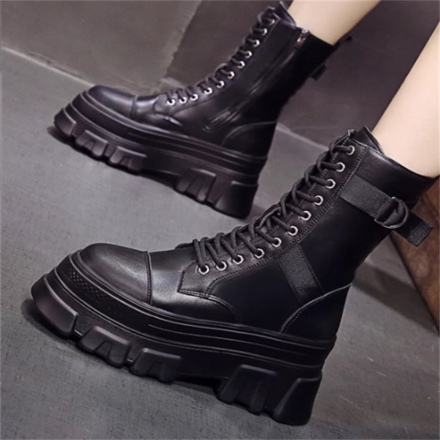 新入荷 靴 シューズ ブーツ ショートブーツ 丸トゥ ショート 厚底 異素材切り替え ドッキング ベルト かわいい 大人可愛い 大人女子 こなれ感 シンプル カジュアル 大人 おしゃれ お洒落