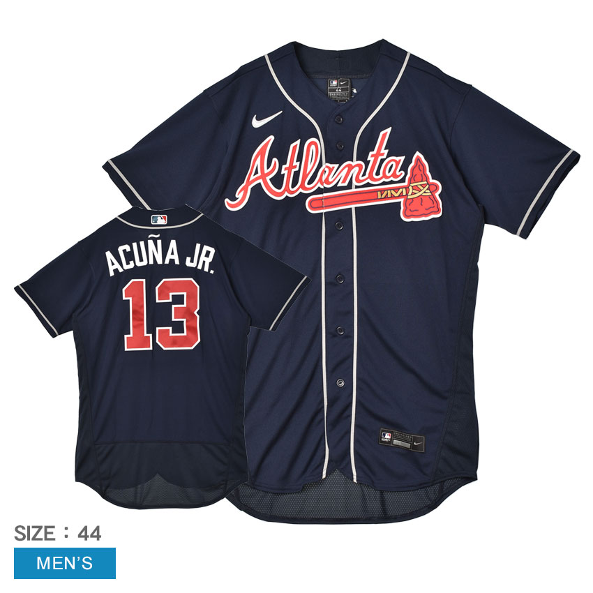 ユニフォームシャツ メンズ 紺 8900 AW3Z ロナルドアクーニャ アトランタ ブレーブス MLB メジャーリーグ トップス 野球 OFFICIAL AUTHENTIC JERSEY