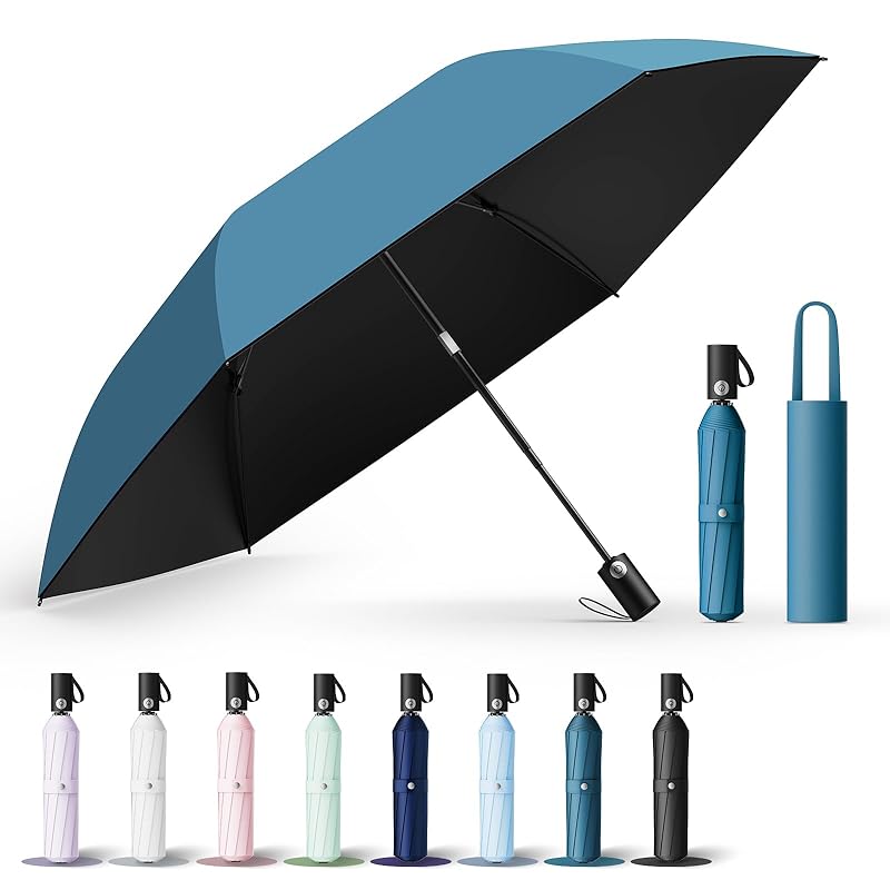 【JIS認証·現役皮膚科医監修】日傘 UVカット100遮光遮熱 折り畳み【業界初！改良型ワンタッチ自動開閉】UPEBおりたたみ傘 188g-230g (孔雀色, 90cm直径超軽量)