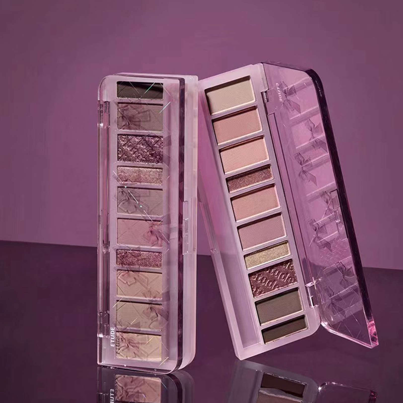 韓国 コスメ/10色のアイシャドウパレット/ハイライトと輪郭を描くパレット/マットな微ラメで色を明るく/ロングラスティング/微粒ラメで輪郭を明るく