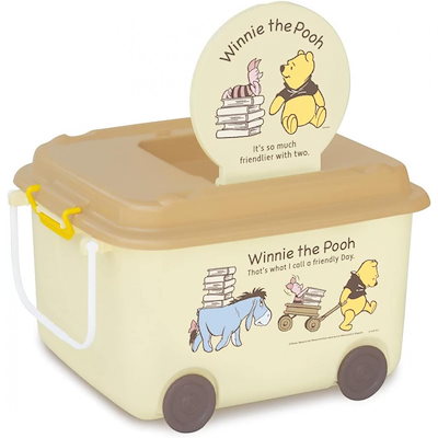 他サイト： 錦化成 くまのプーさん おもちゃ箱 収納 ケース 引手 キャスター付 ディズニー プーさんの商品画像
