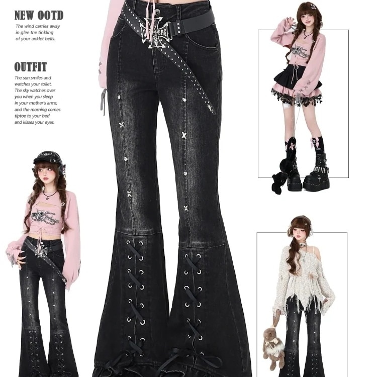 24 デニムパンツ ボトムス ジーンズ ファッション系スタイル ゆるダボ ジーンズ シルエット カジュアル メンズライク526